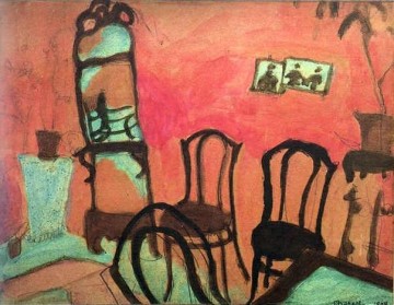 現代マルク・シャガール「スモール・パーラー」油彩 紙 布地に貼付 Oil Paintings